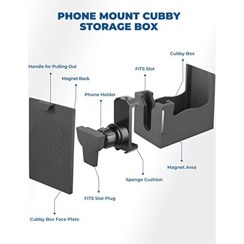 激安をお選 ISSYAUTO Cubby PhoneマウントMaverickトラック対応収納ボックス、2 in 1 Dash Cubby Phone Holder Cubby Insert Maverickアクセサリ