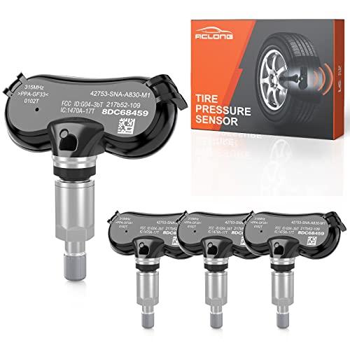 Acura CSX Honda Civic Odyssey用ACLONG TPMSタイヤ空気圧センサー、315 MHzスナップイン式タイヤ空気