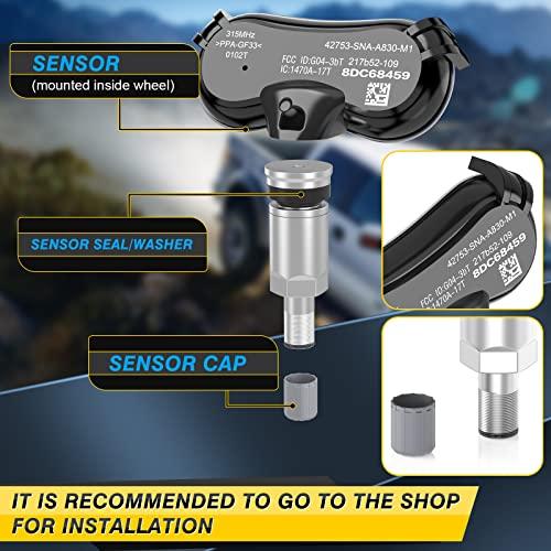 Acura CSX Honda Civic Odyssey用ACLONG TPMSタイヤ空気圧センサー、315 MHzスナップイン式タイヤ空気