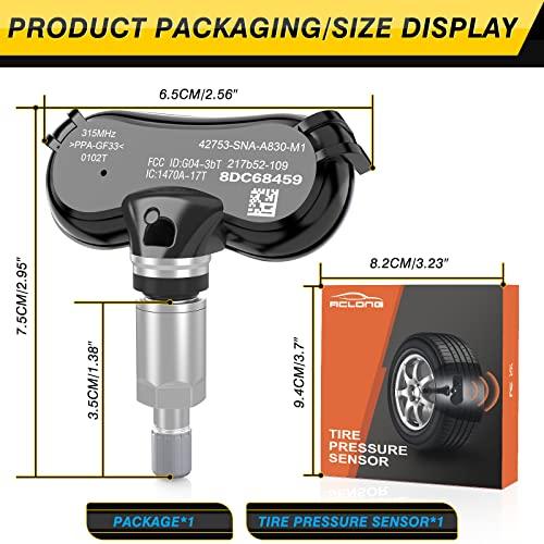 Acura CSX Honda Civic Odyssey用ACLONG TPMSタイヤ空気圧センサー、315 MHzスナップイン式タイヤ空気