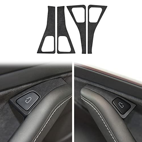 nuoozy Alcantara Suede Door Lock Open Switch Button PanelカバーAlcantara