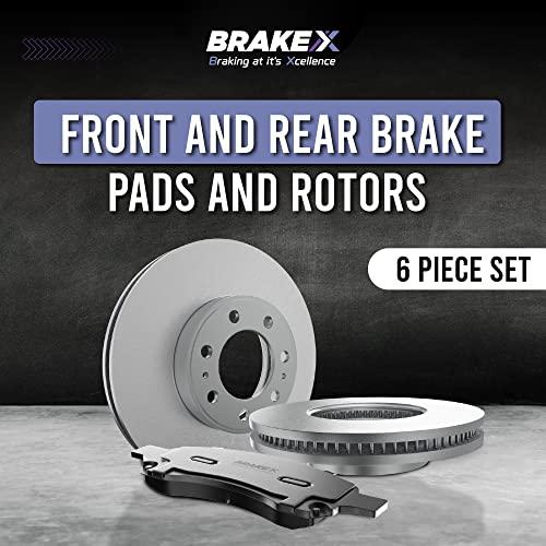 オンラインで最も安い 【リア】 Brake X Advanced X Replacement Disc Rotors and Premium Ceramic Brake Pads Kit|6本セット|Honda Civic 1.8 2006-2015用