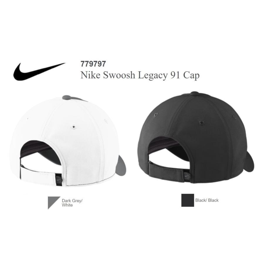 Nike DRI-FIT SWOOSH  LEGACY 91 CAP ＃779797　DK GRY/WHITE・BLK/BLK｜cheerful-sports｜03