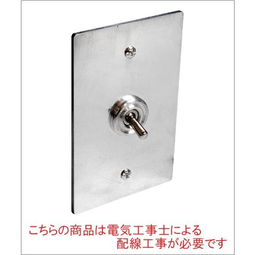 トグルスイッチプレート アルミ 1口 アンティーク風 巾75mm×奥行2.5mm