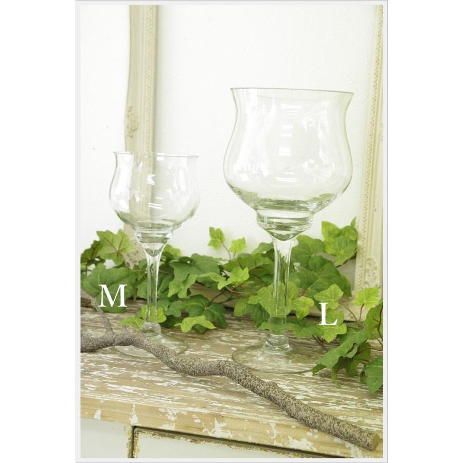 アンティーク風 雑貨 ワイン型ベース Lサイズ ガラス花瓶 フラワー