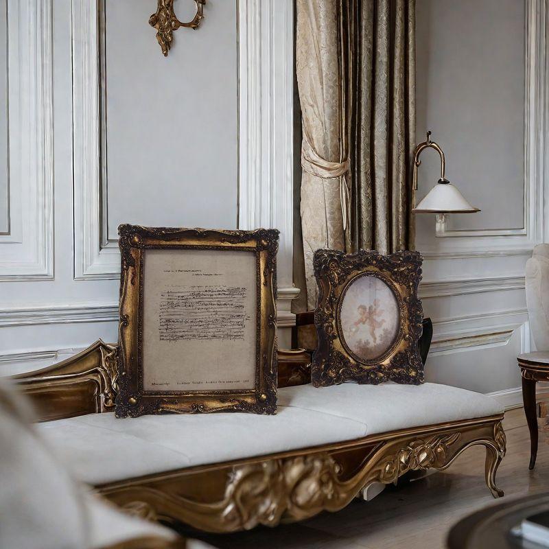 アンティーク風 フォトフレーム｜クラシック ゴールド 写真立て 壁掛け