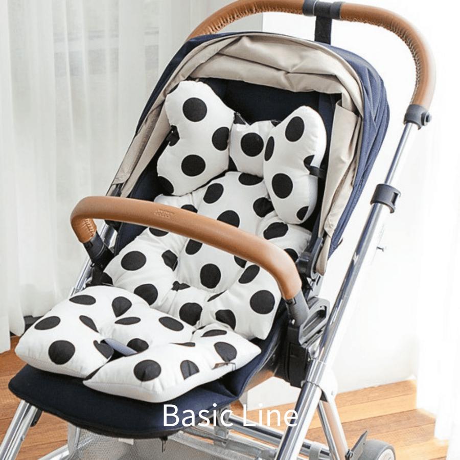ベビーカーシート | mela-Bメラビー ベーシックライン | オールシーズン 男の子 女の子 3ヵ月〜3歳新生児 BabyLiner おしゃれ ベビーカークッション | 