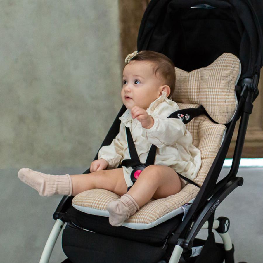 ベビーカーシート | mela-Bメラビー プレミアムライン | オールシーズン 男の子 女の子 3ヵ月〜3歳新生児 BabyLiner おしゃれ ベビーカークッション |  | 45