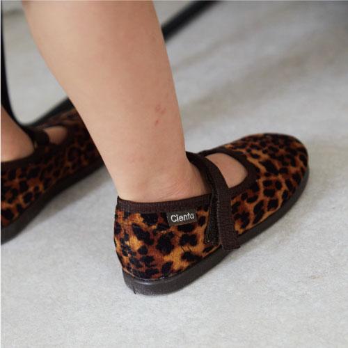 バレエシューズ | cienta シエンタ レオパード ベロア | ストラップフォーマルシューズ 【日本正規品】12.5cm-16.5cm キッズ ベビー キッズ 赤ちゃん | Cienta | 14