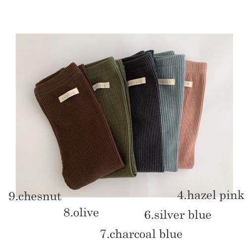 リブ レギンス | etrois エトロワ | 韓国製 ベビー キッズ 韓国子供服 くすみカラー 10分丈 お揃い 赤ちゃん 男の子 女の子 春秋冬 1歳 2歳 3歳 4歳 5歳 |  | 16