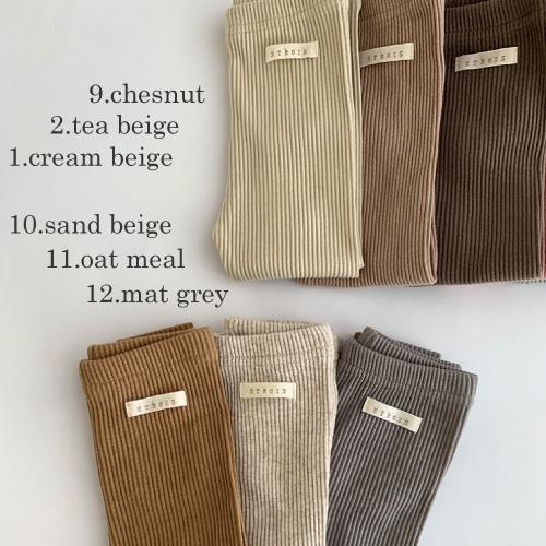 リブ レギンス | etrois エトロワ | 韓国製 ベビー キッズ 韓国子供服 くすみカラー 10分丈 お揃い 赤ちゃん 男の子 女の子 春秋冬 1歳 2歳 3歳 4歳 5歳 |  | 18