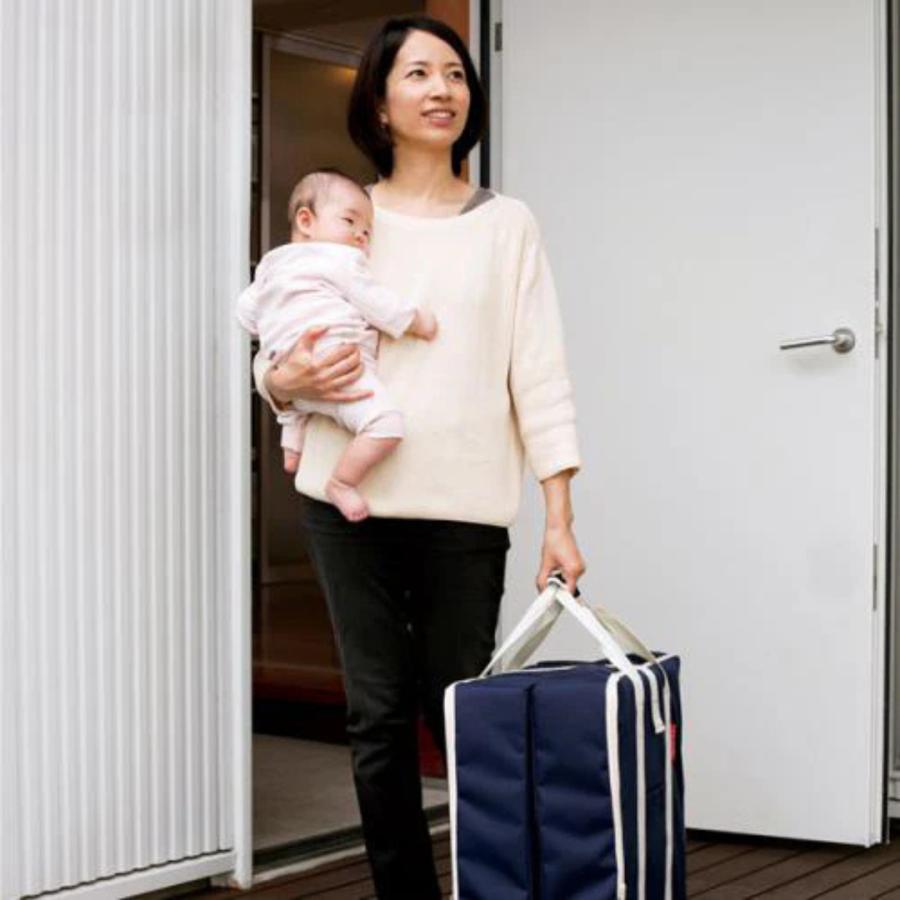 ベビーベッド 折りたたみ 持ち運び  | 【公式販売店】farska ファルスカ コンパクトベッドライト | 添い寝 グレー/ネイビー グランドール 里帰り 出産準備 | farska | 20