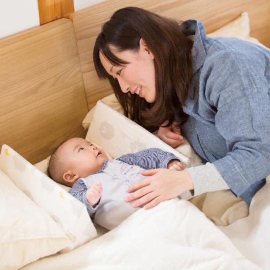 ベビーベッド 添い寝 |【公式販売店】farska ファルスカ ベッドインベッド エイド | 寝返り防止 シープ&ホルン/エレファント&バナナ グランドール | farska | 05