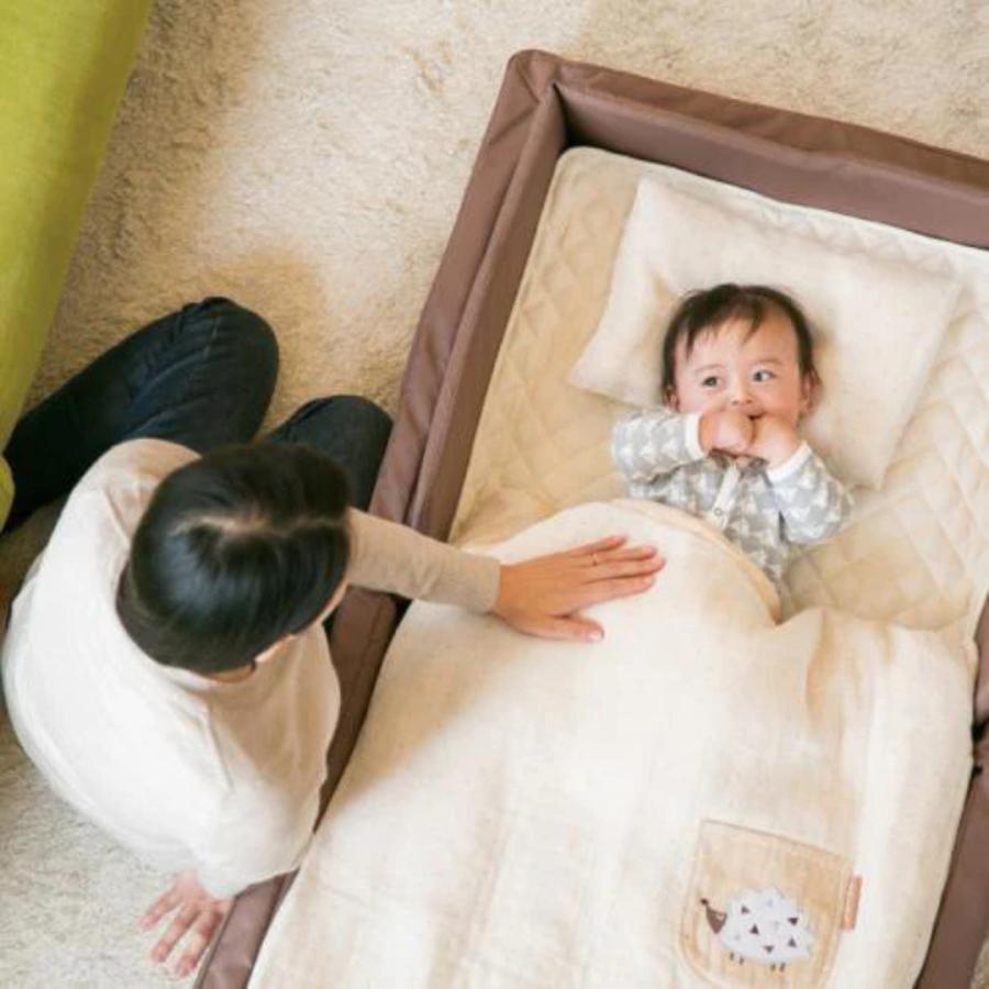 ベビーベッド 折りたたみ 持ち運び |【公式販売店】farska ファルスカ コンパクトベッド フィット Lサイズ  [オーガニック] モカ グランドール ミニベッド | farska | 19