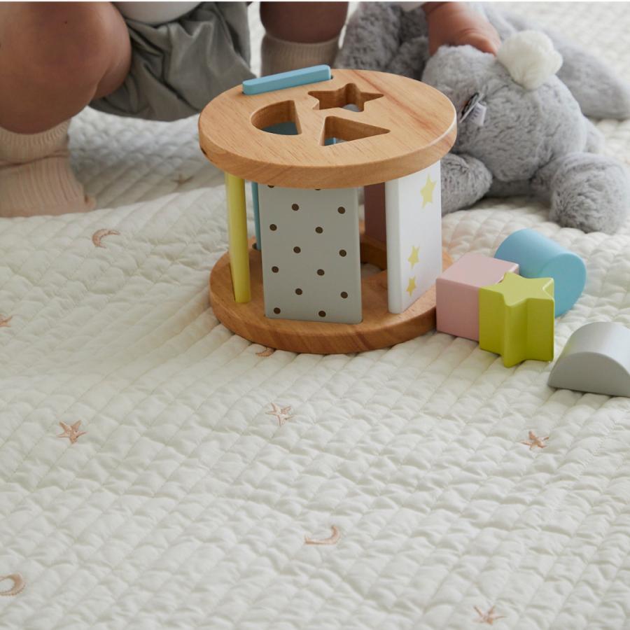 イブルマット | mela-B メラビー 月と星の刺繍 small 70×100cm | ベビー マット マルチカバー コットン ラグ 敷きパッド 丸洗い 出産祝い 韓国製 |  | 09