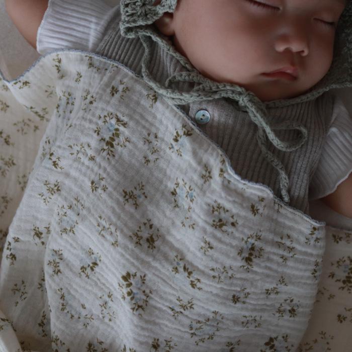 おくるみ | mela-B メラビー コットンダブルガーゼスワドル 100×100cm  | ガーゼ 2枚セット ブランケット コットン100％ 綿 花柄 出産祝い 出産準備 お昼寝 |  | 07