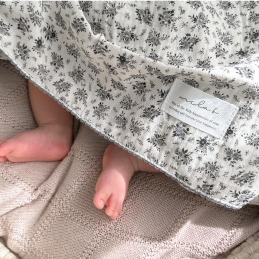 おくるみ | mela-B メラビー コットンダブルガーゼスワドル 100×100cm  | ガーゼ 2枚セット ブランケット コットン100％ 綿 花柄 出産祝い 出産準備 お昼寝 |  | 11