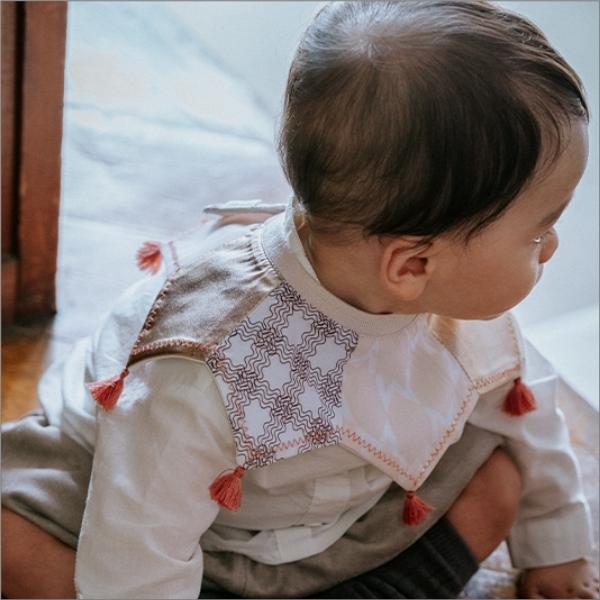 ビブ スタイ | MARLMARL マールマール グリッド grid | 名入れ刺繍 出産祝い 男の子  女の子 360度 セーラー 結婚式 おしゃれ よだれかけ | MARLMARL | 11