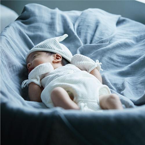 ギフトセット |  MARLMARL マールマール MOY newborn box | 名入れ刺繍 オーガニック 男の子 女の子 ロンパース 帽子 ミトン ブーティ 4点セット 出産祝い | MARLMARL | 15