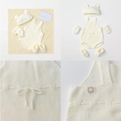 ギフトセット |  MARLMARL マールマール MOY newborn box | 名入れ刺繍 オーガニック 男の子 女の子 ロンパース 帽子 ミトン ブーティ 4点セット 出産祝い | MARLMARL | 18