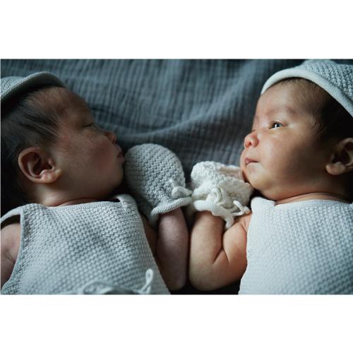 ギフトセット |  MARLMARL マールマール MOY newborn box | 名入れ刺繍 オーガニック 男の子 女の子 ロンパース 帽子 ミトン ブーティ 4点セット 出産祝い | MARLMARL | 08