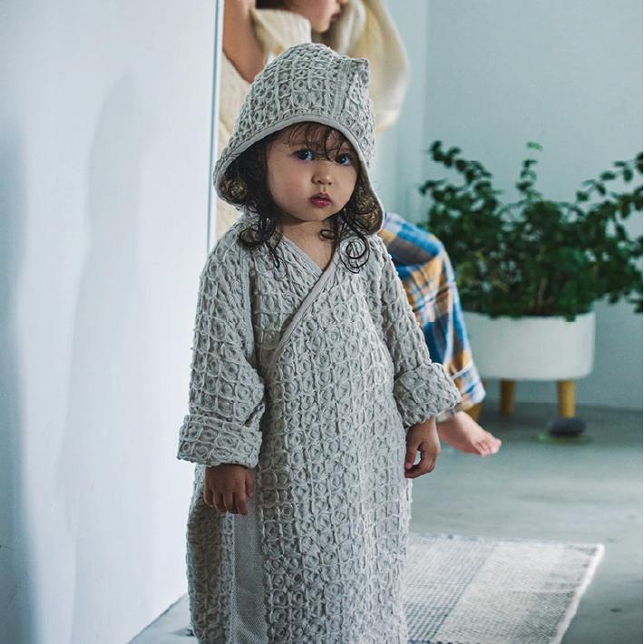 バスローブ | MARLMARL マールマール hooded bathrobe  | 名入れ刺繍 フード付きワッフルタオル おくるみ バスタオル ポンチョ お風呂 出産祝い | MARLMARL | 12