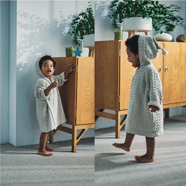 バスローブ | MARLMARL マールマール hooded bathrobe  | 名入れ刺繍 フード付きワッフルタオル おくるみ バスタオル ポンチョ お風呂 出産祝い | MARLMARL | 13