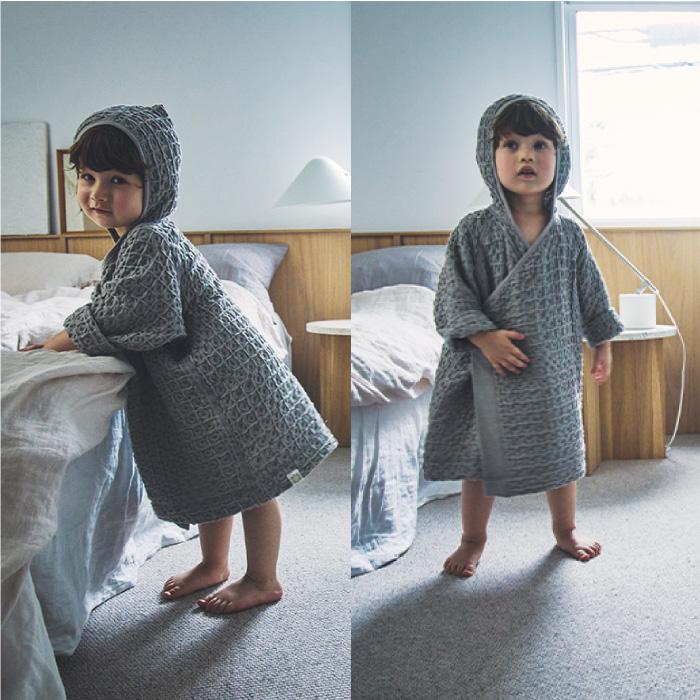 バスローブ | MARLMARL マールマール hooded bathrobe  | 名入れ刺繍 フード付きワッフルタオル おくるみ バスタオル ポンチョ お風呂 出産祝い | MARLMARL | 16