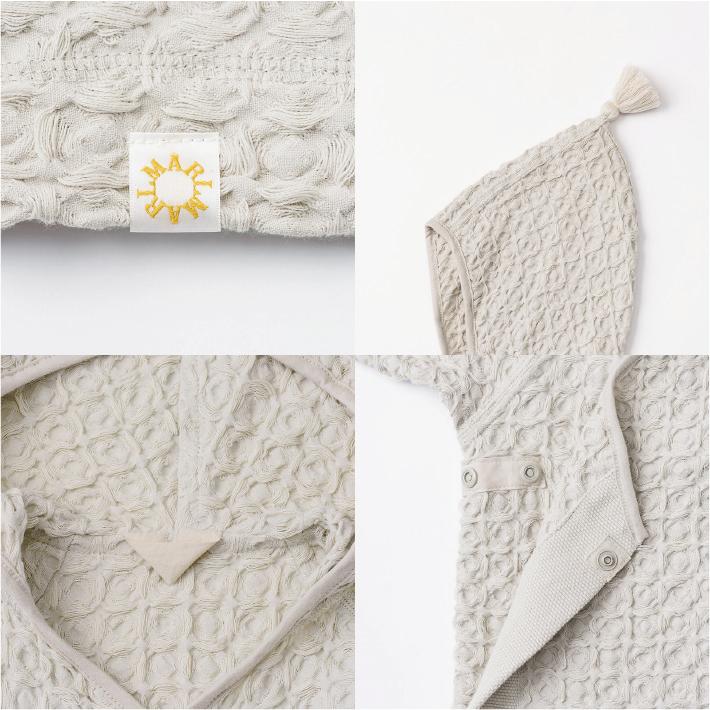 バスローブ | MARLMARL マールマール hooded bathrobe  | 名入れ刺繍 フード付きワッフルタオル おくるみ バスタオル ポンチョ お風呂 出産祝い | MARLMARL | 19