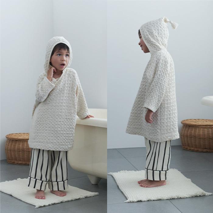 バスローブ | MARLMARL マールマール hooded bathrobe  | 名入れ刺繍 フード付きワッフルタオル おくるみ バスタオル ポンチョ お風呂 出産祝い | MARLMARL | 07