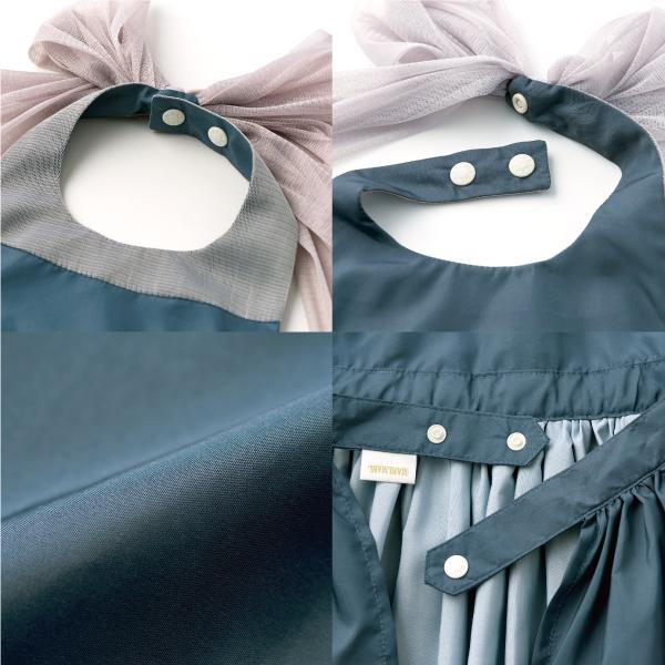 エプロン | MARLMARL マールマール ブーケ Bouquet kids [100 110cm] | 女の子 お食事エプロン ドレスライク 撥水 出産祝い シンプル 無地 | MARLMARL | 09