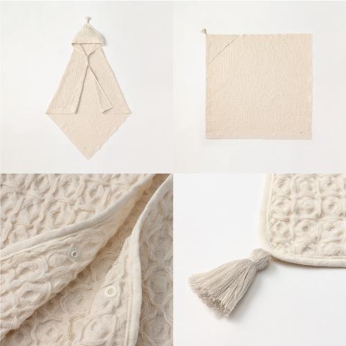 フード付き バスタオル | MARLMARL マールマール hooded towel | フードタオル 名入れ刺繍 出産祝い 男の子 女の子 新生児 ベビー ワッフルタオル おくるみ | MARLMARL | 16