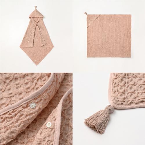 フード付き バスタオル | MARLMARL マールマール hooded towel | フードタオル 名入れ刺繍 出産祝い 男の子 女の子 新生児 ベビー ワッフルタオル おくるみ | MARLMARL | 17