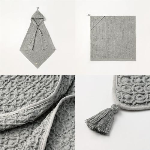 フード付き バスタオル | MARLMARL マールマール hooded towel | フードタオル 名入れ刺繍 出産祝い 男の子 女の子 新生児 ベビー ワッフルタオル おくるみ | MARLMARL | 19