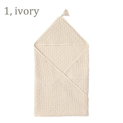 フード付き バスタオル | MARLMARL マールマール hooded towel | フードタオル 名入れ刺繍 出産祝い 男の子 女の子 新生児 ベビー ワッフルタオル おくるみ | MARLMARL | 01