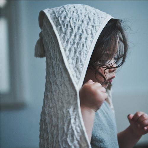 フード付き バスタオル | MARLMARL マールマール hooded towel | フードタオル 名入れ刺繍 出産祝い 男の子 女の子 新生児 ベビー ワッフルタオル おくるみ | MARLMARL | 08