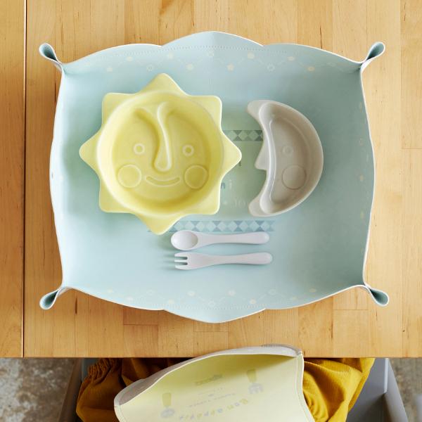 ベビー食器 | 10mois × tupera tupera ディモワ ぱくぱくわくせい プレートセット | 陶磁器 割れにくい 出産祝い お食い初め 離乳食 食洗器対応 レンジ対応 | 10mois | 13