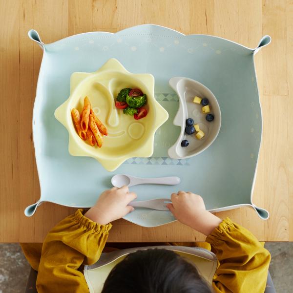 ベビー食器 | 10mois × tupera tupera ディモワ ぱくぱくわくせい プレートセット | 陶磁器 割れにくい 出産祝い お食い初め 離乳食 食洗器対応 レンジ対応 | 10mois | 12