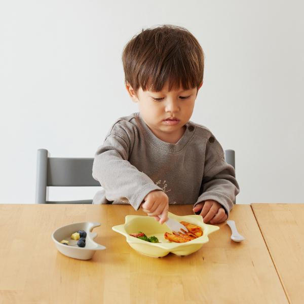 ベビー食器 | 10mois × tupera tupera ディモワ ぱくぱくわくせい プレートセット | 陶磁器 割れにくい 出産祝い お食い初め 離乳食 食洗器対応 レンジ対応 | 10mois | 08