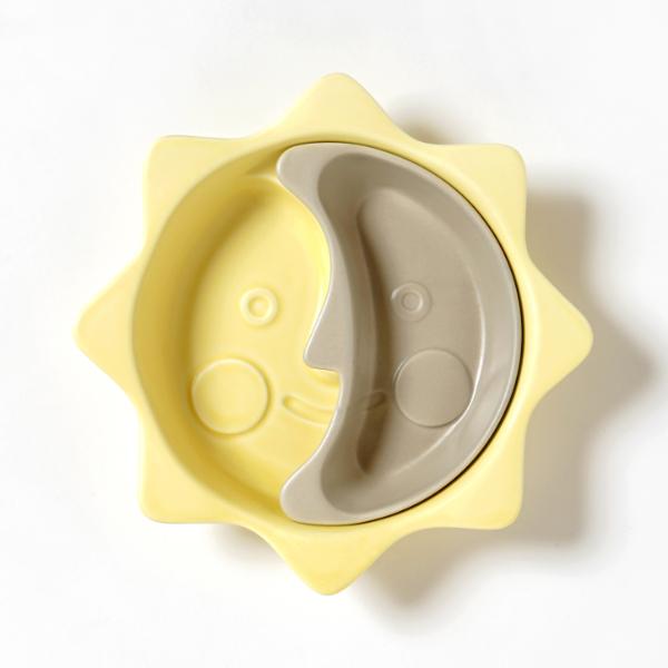 ベビー食器 | 10mois × tupera tupera ディモワ ぱくぱくわくせい プレートセット | 陶磁器 割れにくい 出産祝い お食い初め 離乳食 食洗器対応 レンジ対応 | 10mois | 11