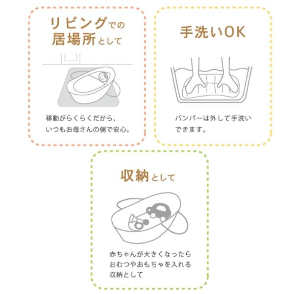 ディモワ　クーファン　バンパーセット　スタンド付き 楽天市場】ディモワ 10mois かご クーファン バンパーセット