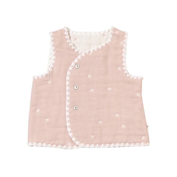 ベスト | 10mois ディモワ ふくふくガーゼ(6重ガーゼ)[70〜80cm] | ちょっき 対応調節 寝冷え防止 ベスト ジレ 日本製 新生児 ベビー 赤ちゃん 出産準備 | 10mois | 01