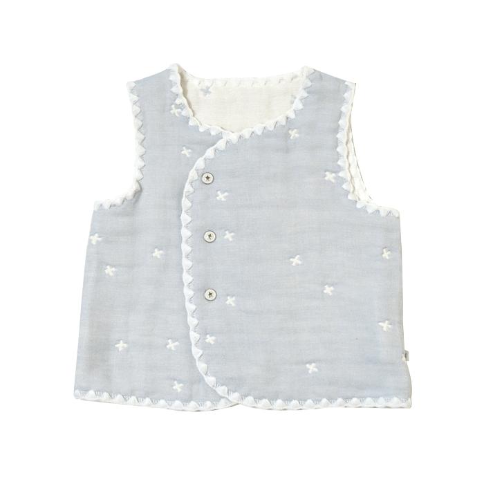 ベスト | 10mois ディモワ ふくふくガーゼ(6重ガーゼ)[70〜80cm] | ちょっき 対応調節 寝冷え防止 ベスト ジレ 日本製 新生児 ベビー 赤ちゃん 出産準備 | 10mois | 02