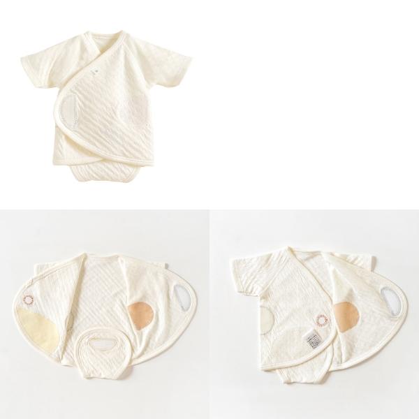 肌着 | 10mois ディモワ PATTO SATTO HADAGI [50cm 60cm] | 新生児 ベビー 赤ちゃん 出産祝い 出産準備 前開き 半袖 ボディスーツ ロンパース  日本製 | 10mois | 01