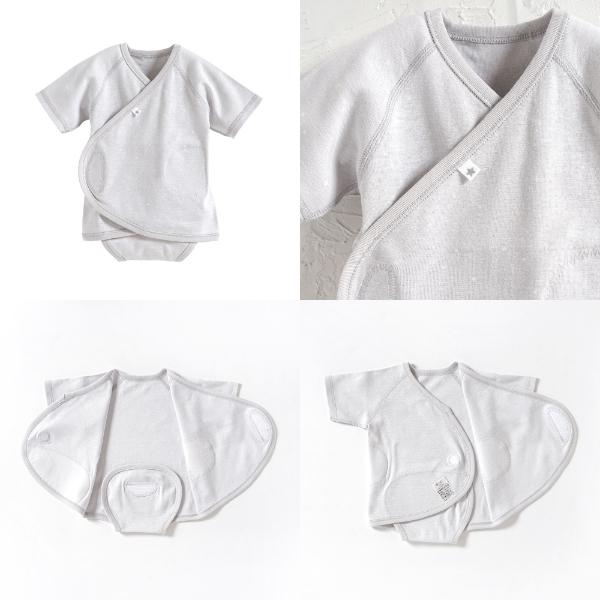肌着 | 10mois ディモワ PATTO SATTO HADAGI [50cm 60cm] | 新生児 ベビー 赤ちゃん 出産祝い 出産準備 前開き 半袖 ボディスーツ ロンパース  日本製 | 10mois | 13
