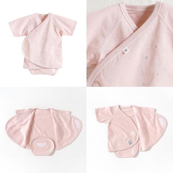 肌着 | 10mois ディモワ PATTO SATTO HADAGI [50cm 60cm] | 新生児 ベビー 赤ちゃん 出産祝い 出産準備 前開き 半袖 ボディスーツ ロンパース  日本製 | 10mois | 14