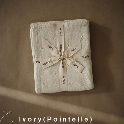 ブランケット | Mushie ムシエ Knit blanket 100%オーガニックコットン | ニットブランケット おくるみ 出産祝い 男の子 女の子 退院 新生児 ギフト |  | 07