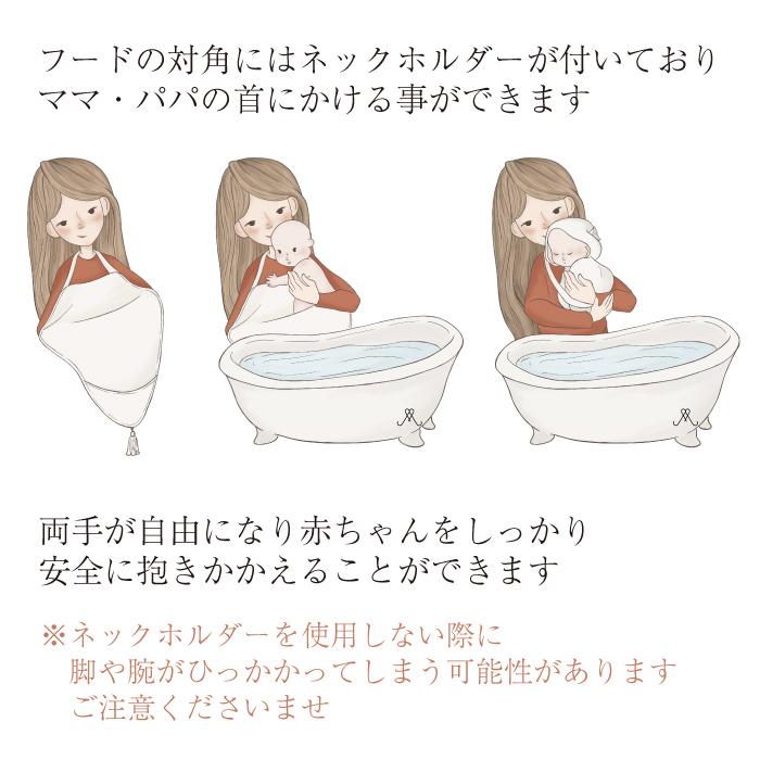 フード付き バスタオル | mymemi マイメミ Bamboo Hooded Towel [85x85cm] | 竹繊維 やわらか 抗菌 出産祝い 名入れ刺繍 うさぎくま 風呂上り プールの画像