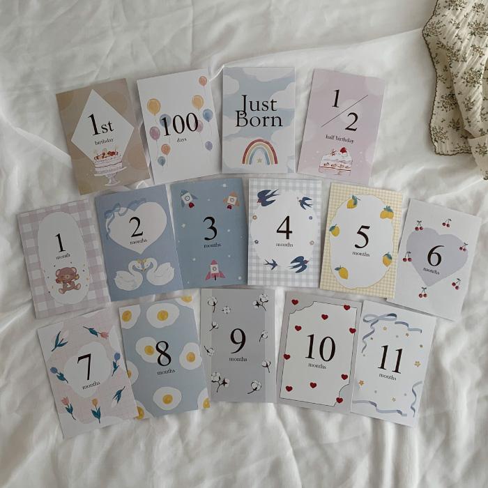 出産祝い ギフトセット | mela-B ギフトセット  おくるみ &ナップバッグ & マンスリーカード | おむつケーキ 出産祝い 男の子 女の子 名入れ  刺繍 |  | 08