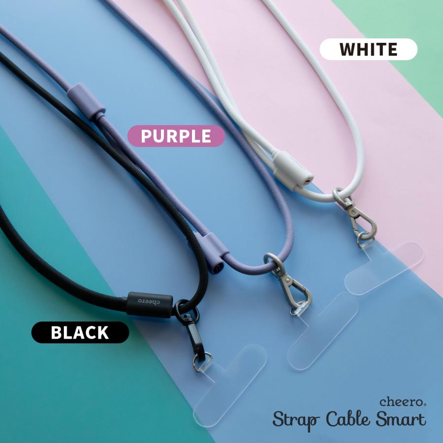 スマホストラップ 携帯ストラップ スマホショルダー 充電ケーブル タイプC Type-C  iPhone Android 急速充電 チーロ cheero Strap Cable Smart CHE-279 | cheero | 13